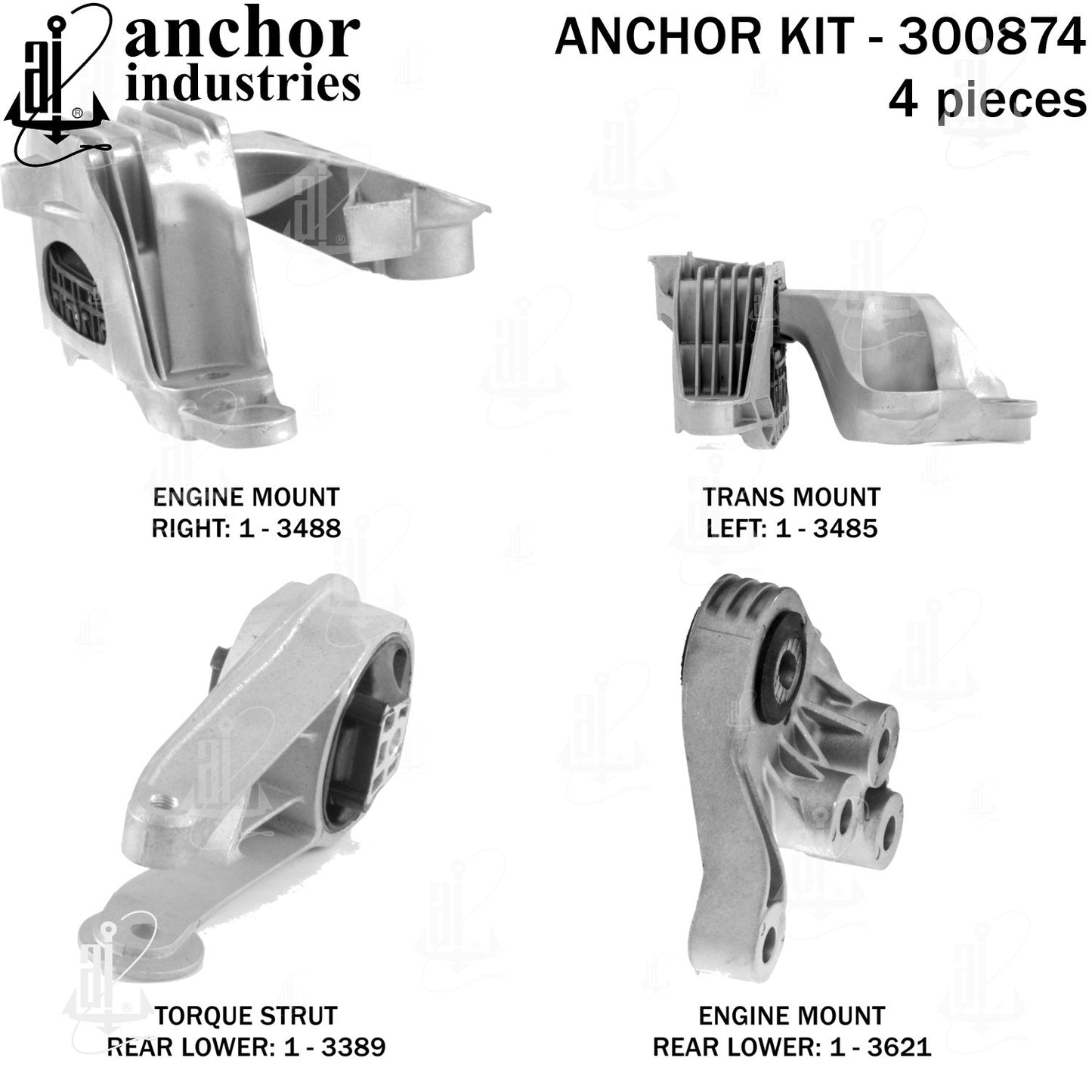 Anchor Mounts Engine Mount Kit 300874 image 4