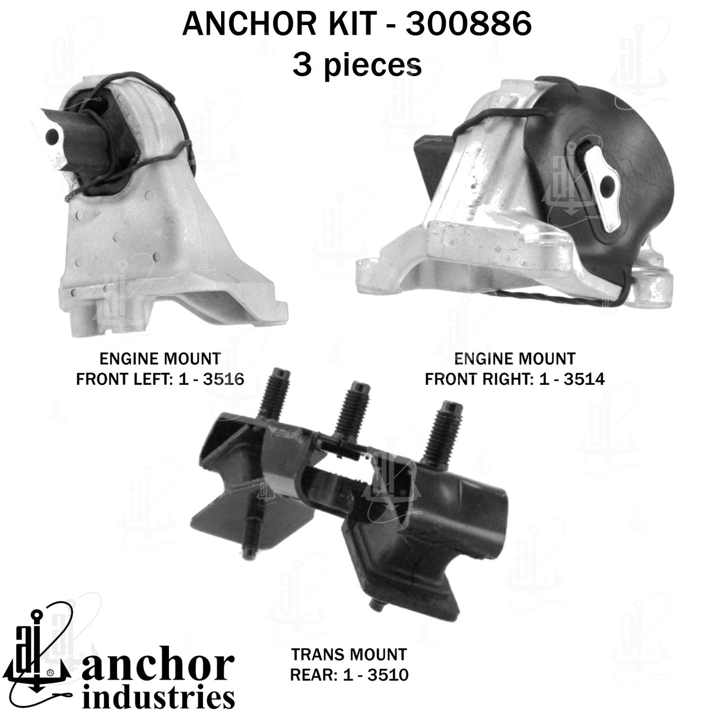 Anchor Mounts Engine Mount Kit 300886 image 3
