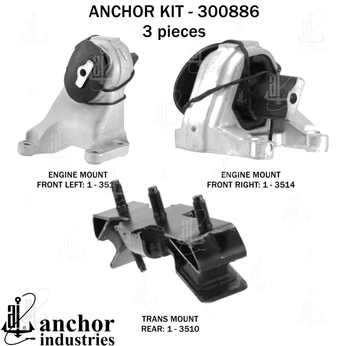 Anchor Mounts Engine Mount Kit 300886 image 4