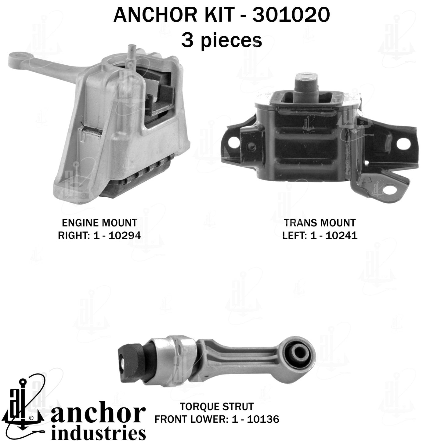 Anchor Mounts Engine Mount Kit 301020 image 5