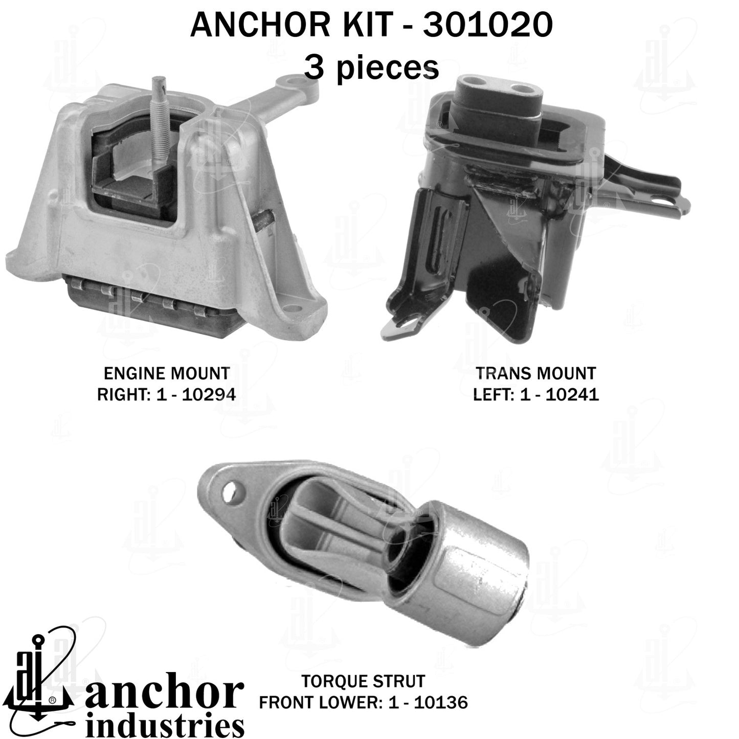 Anchor Mounts Engine Mount Kit 301020 image 4
