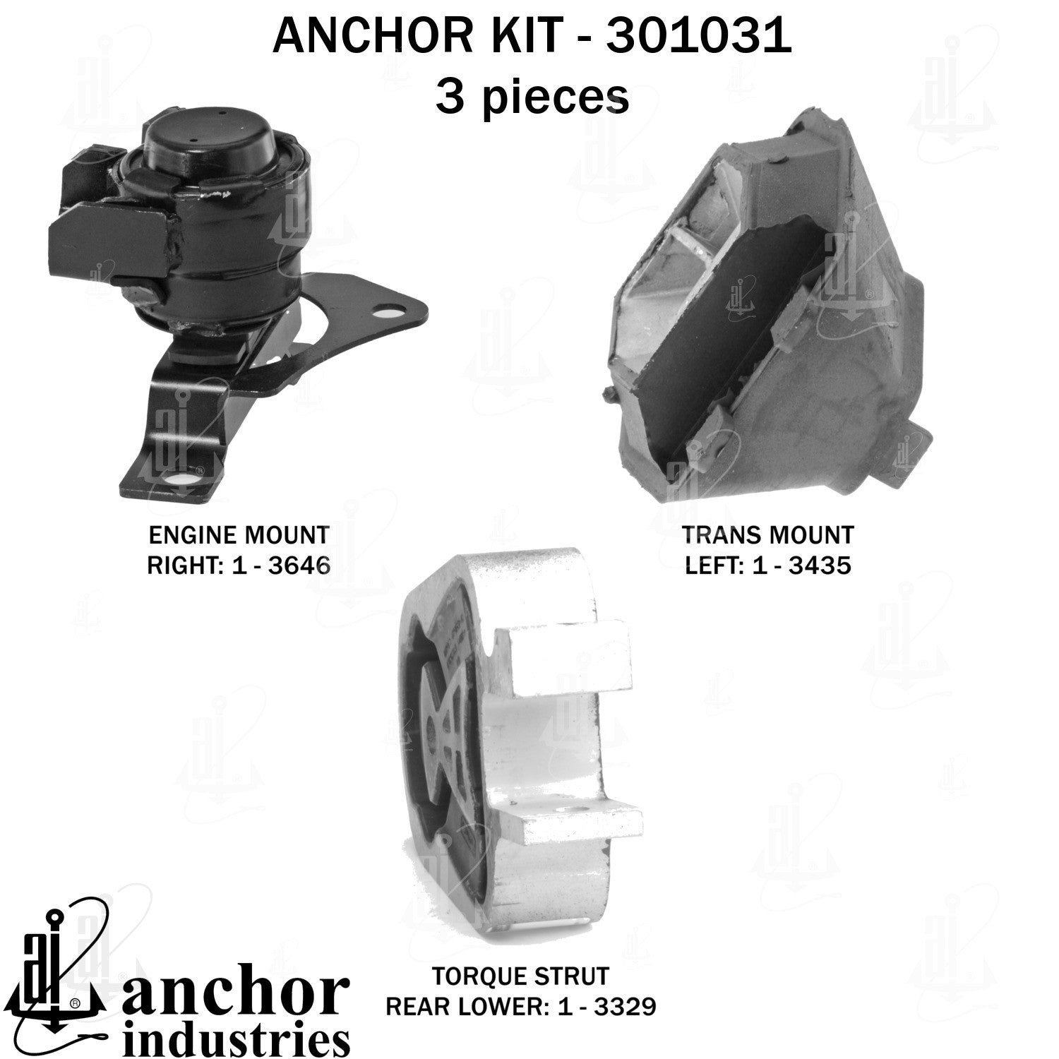 Anchor Mounts Engine Mount Kit 301031 image 3