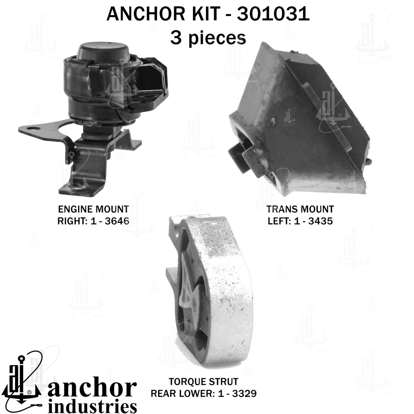 Anchor Mounts Engine Mount Kit 301031 image 4