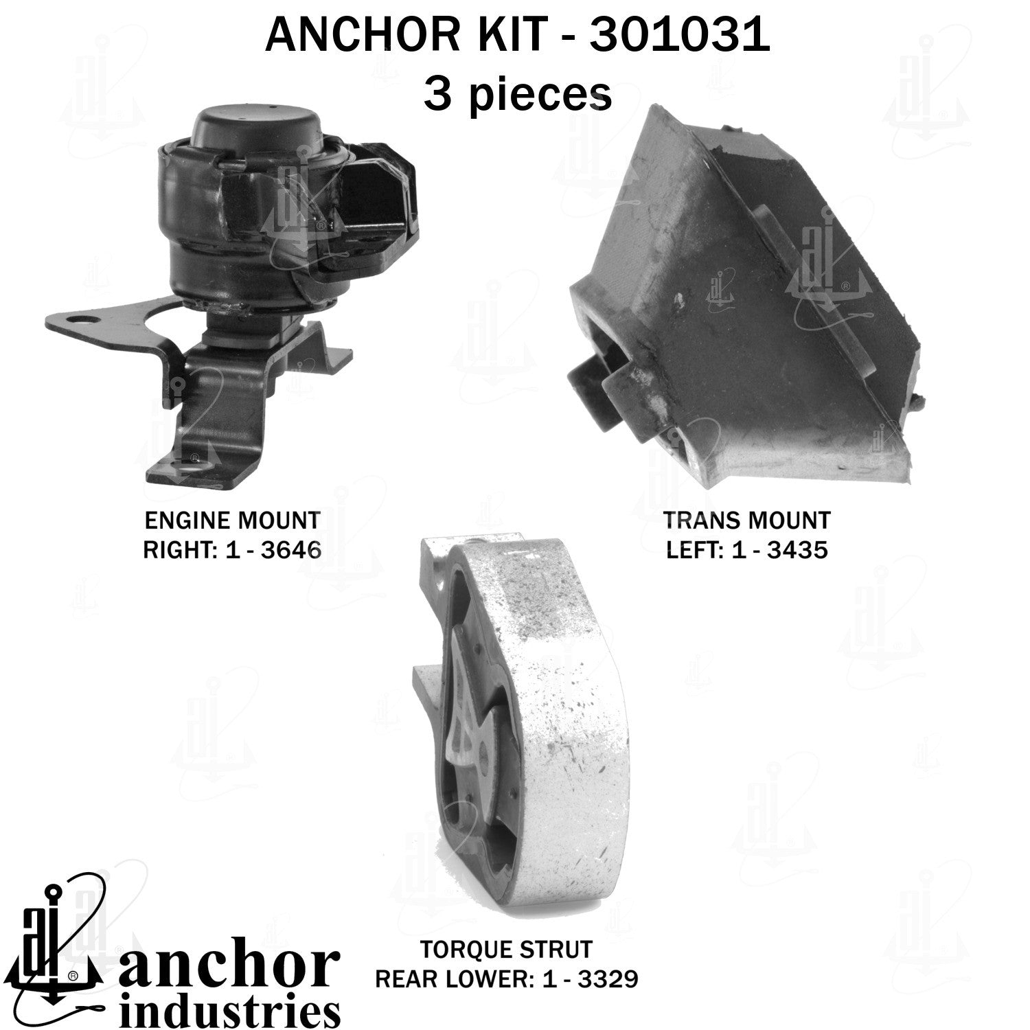 Anchor Mounts Engine Mount Kit 301031 image 4