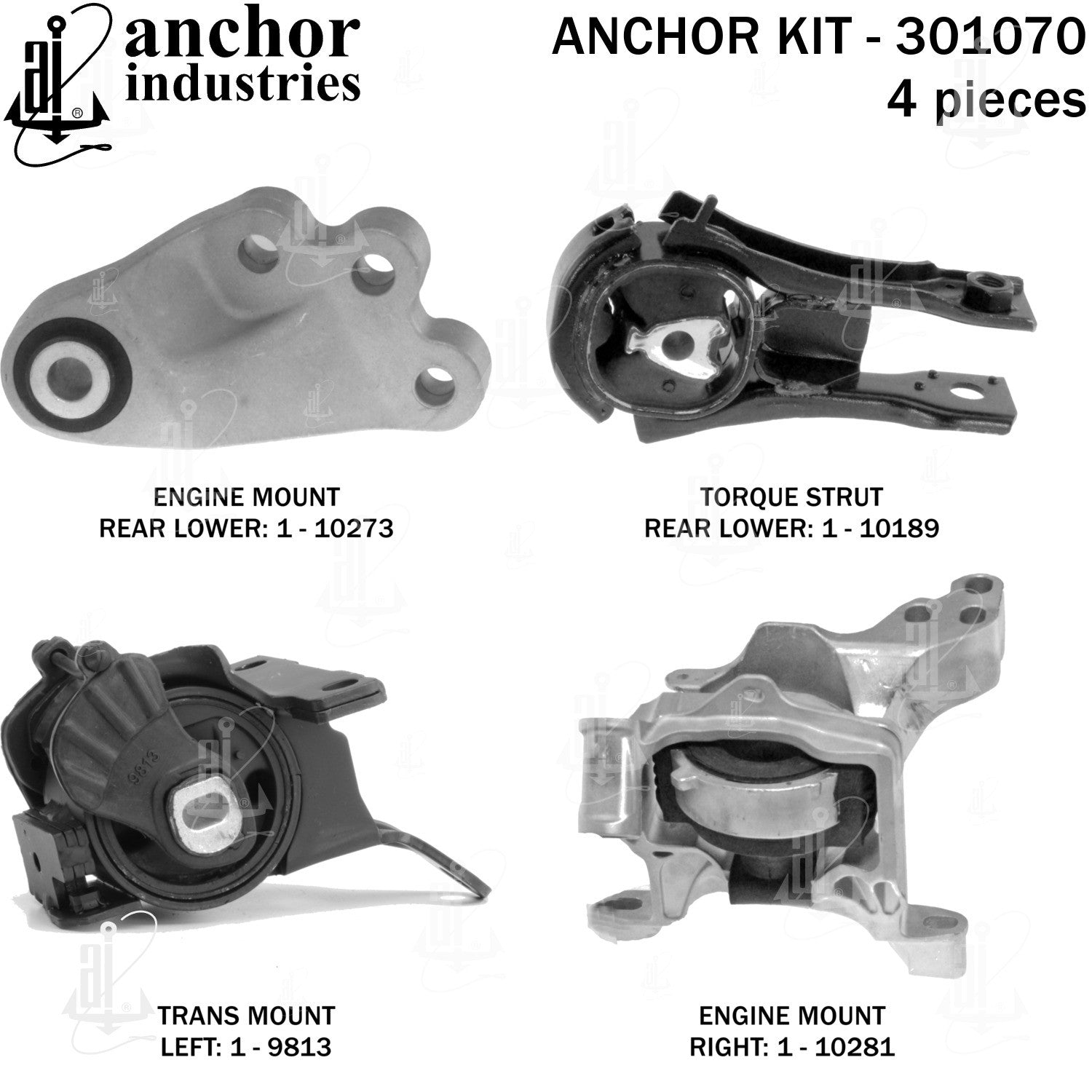 Anchor Mounts Engine Mount Kit 301070 image 5