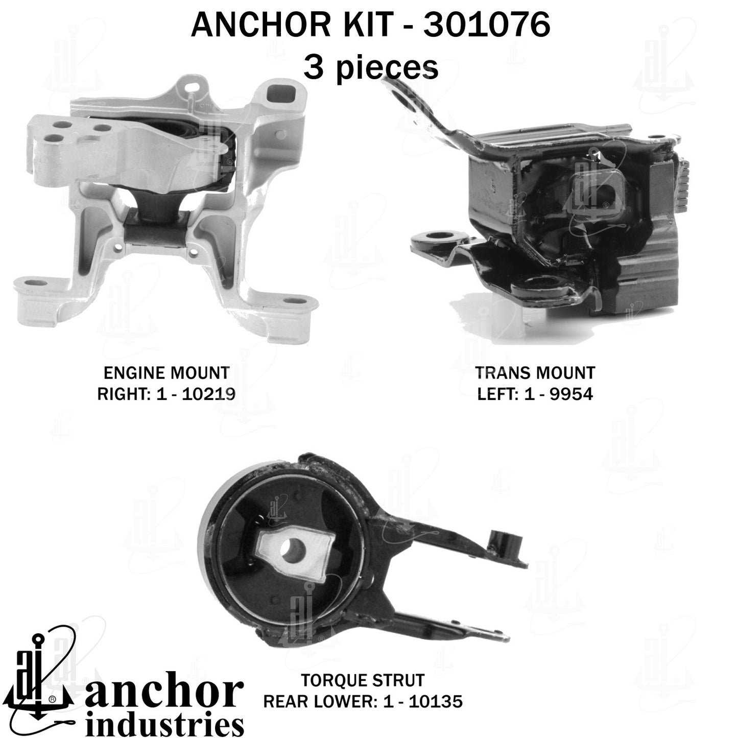 Anchor Mounts Engine Mount Kit 301076 image 5