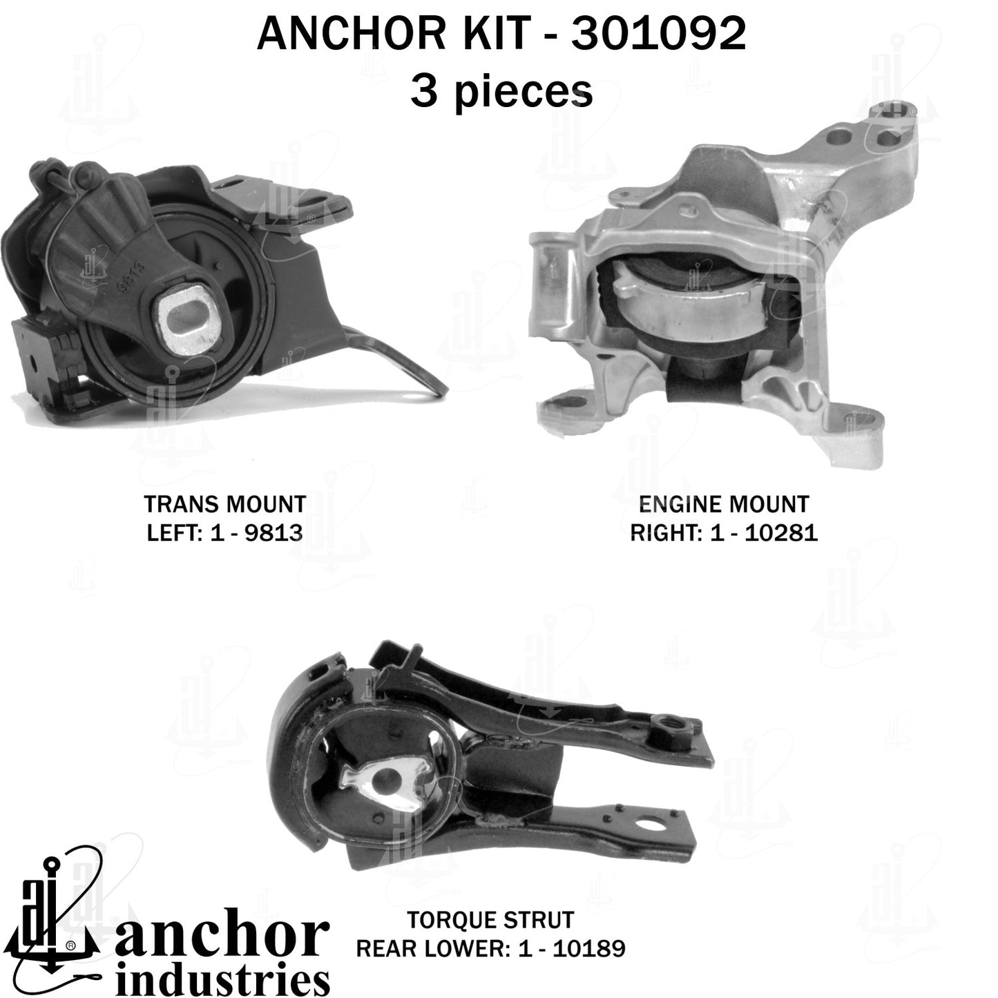 Anchor Mounts Engine Mount Kit 301092 image 5