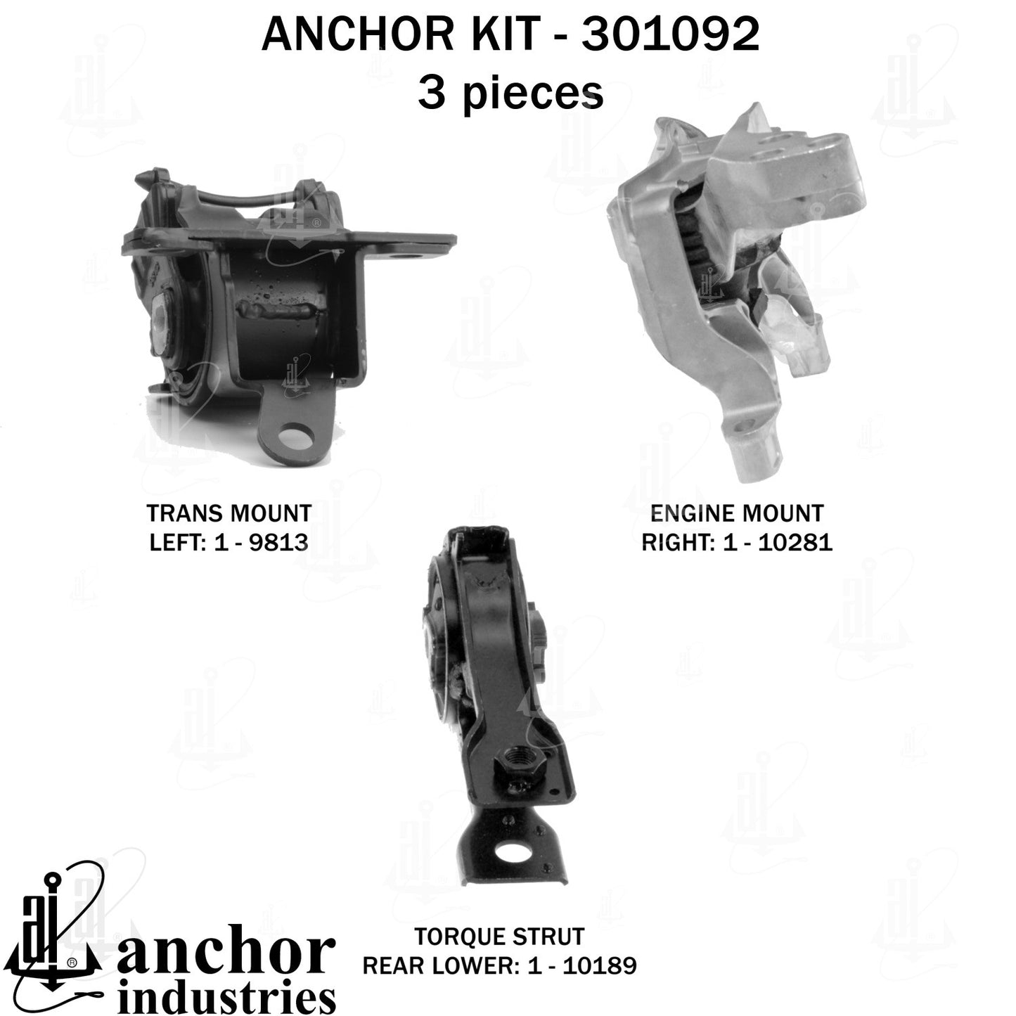Anchor Mounts Engine Mount Kit 301092 image 4