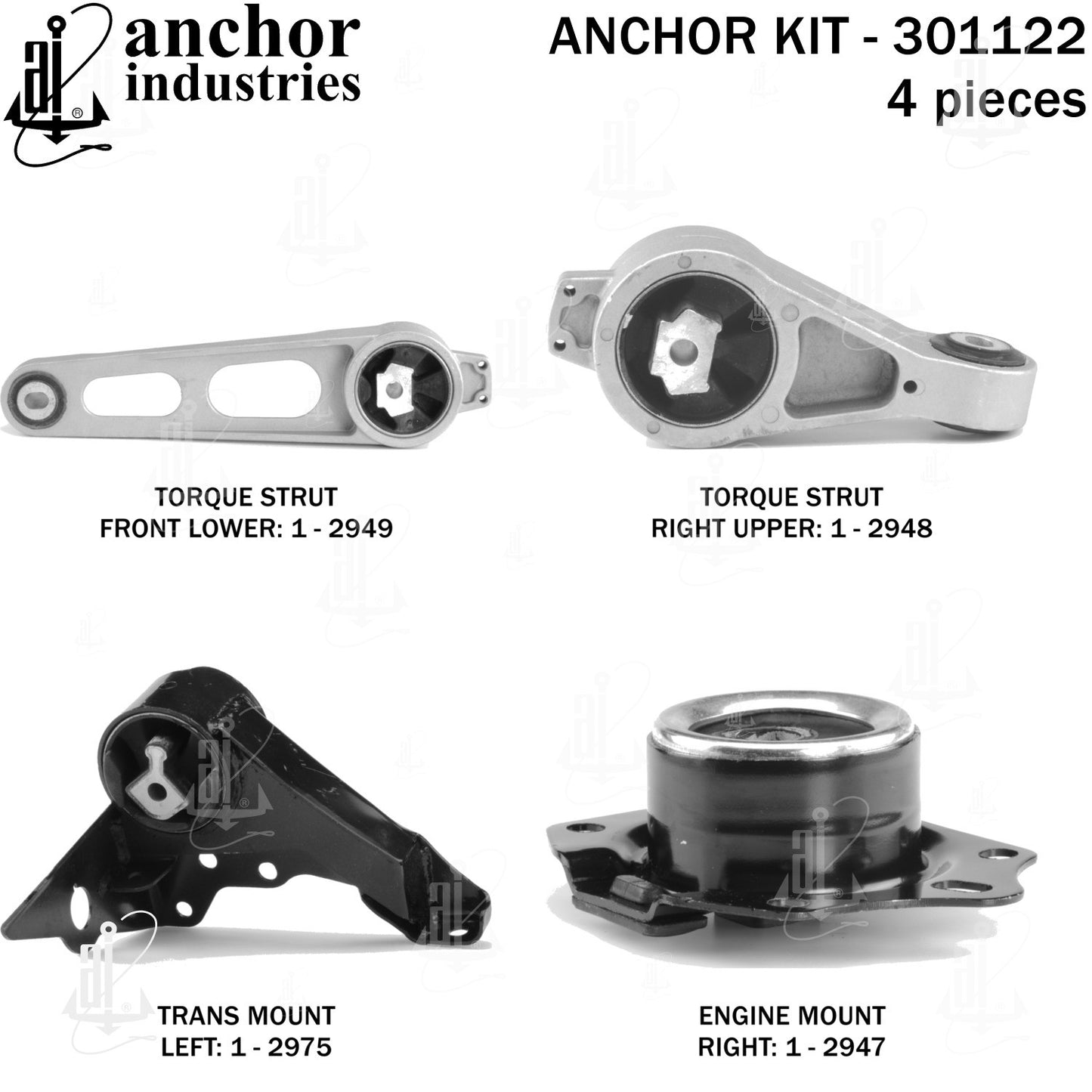 Anchor Mounts Engine Mount Kit 301122 image 5