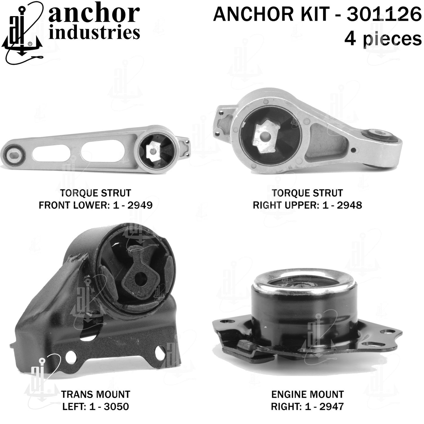 Anchor Mounts Engine Mount Kit 301126 image 5