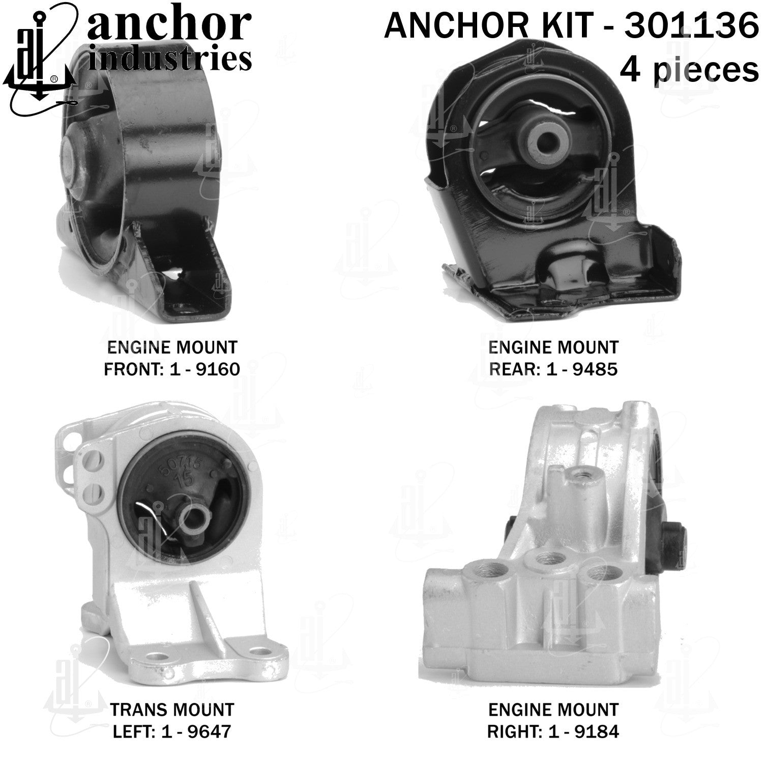 Anchor Mounts Engine Mount Kit 301136 image 4