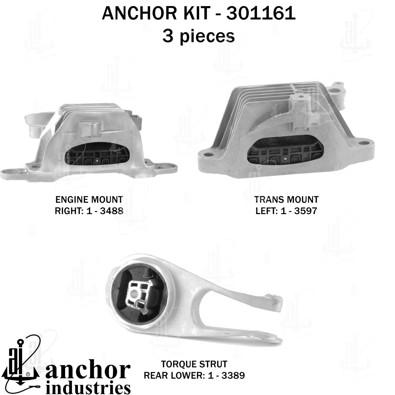 Anchor Mounts Engine Mount Kit 301161 image 5