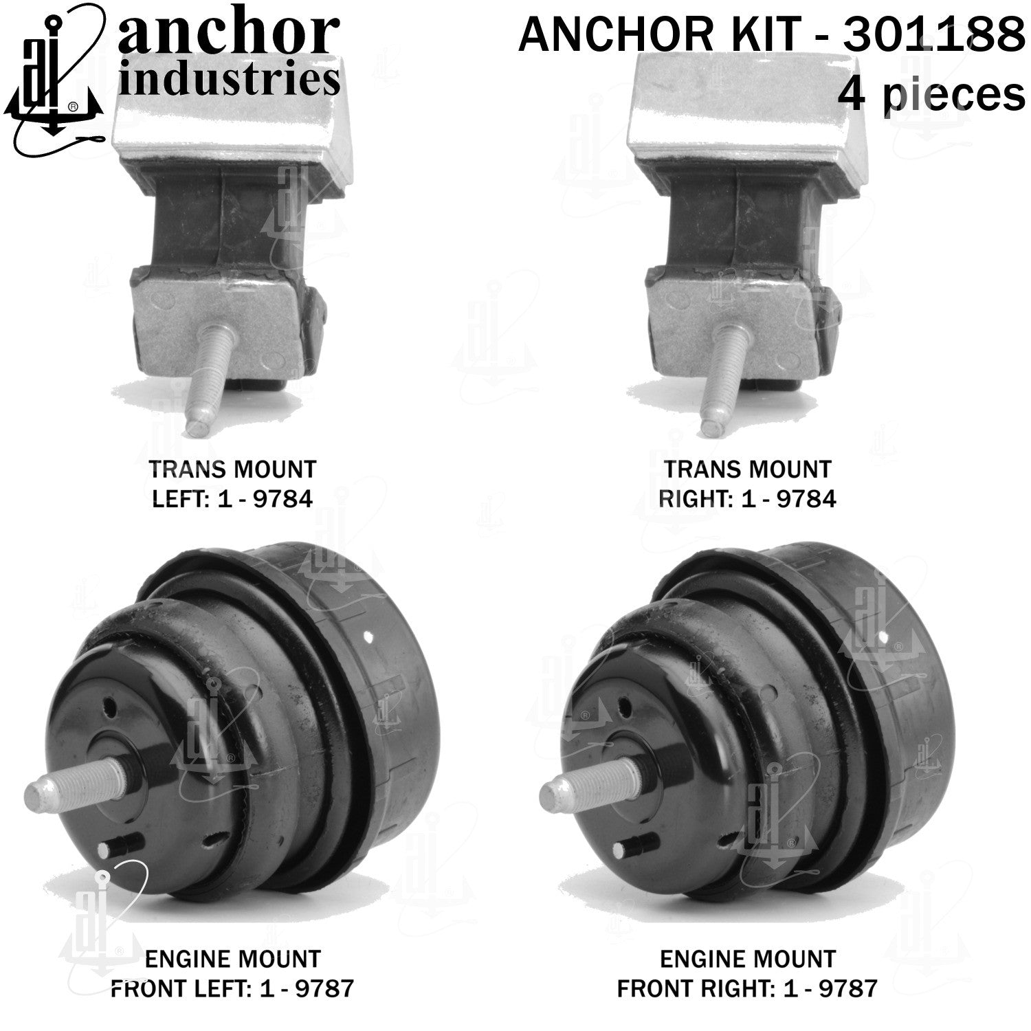 Anchor Mounts Engine Mount Kit 301188 image 4