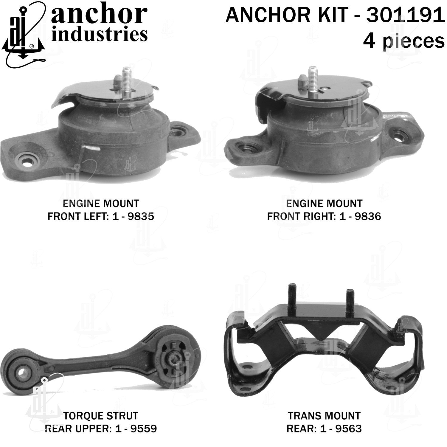 Anchor Mounts Engine Mount Kit 301191 image 5