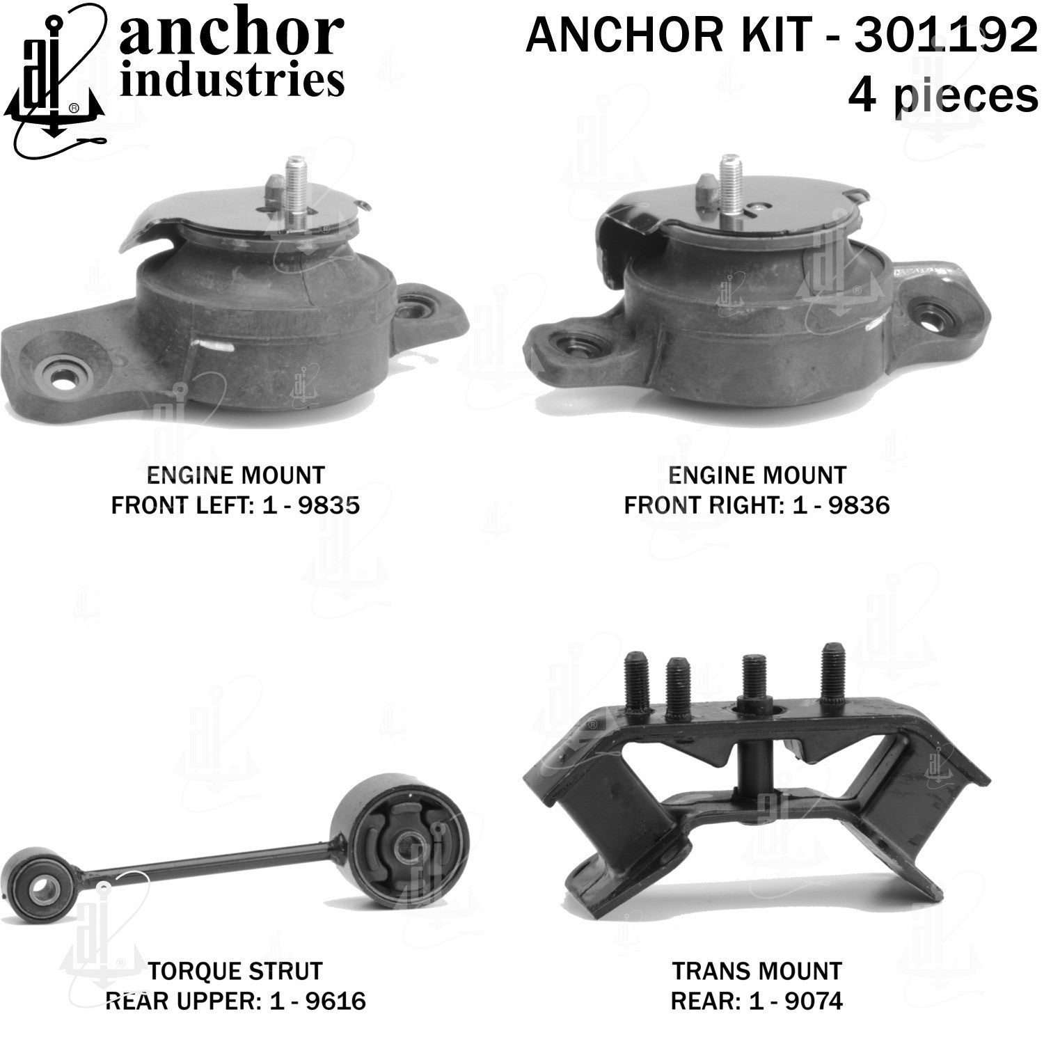 Anchor Mounts Engine Mount Kit 301192 image 5