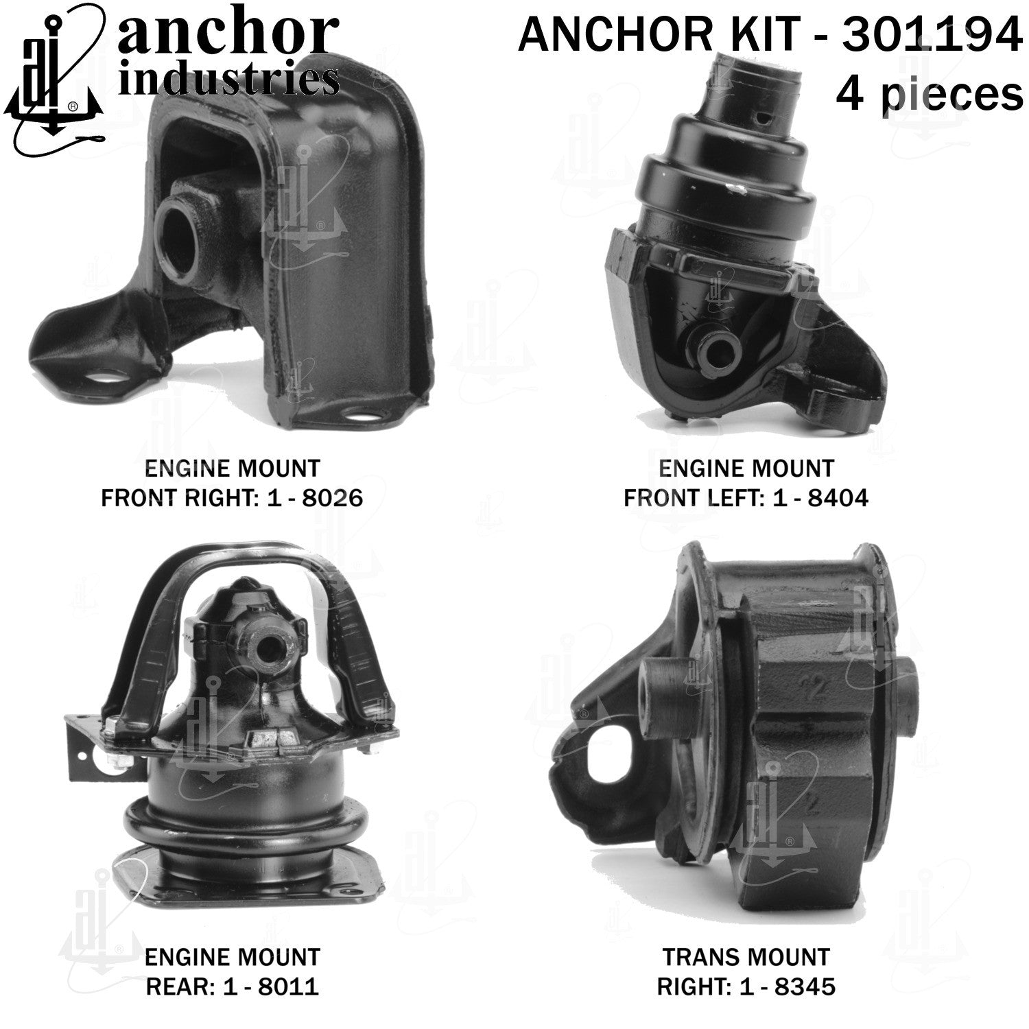 Anchor Mounts Engine Mount Kit 301194 image 4