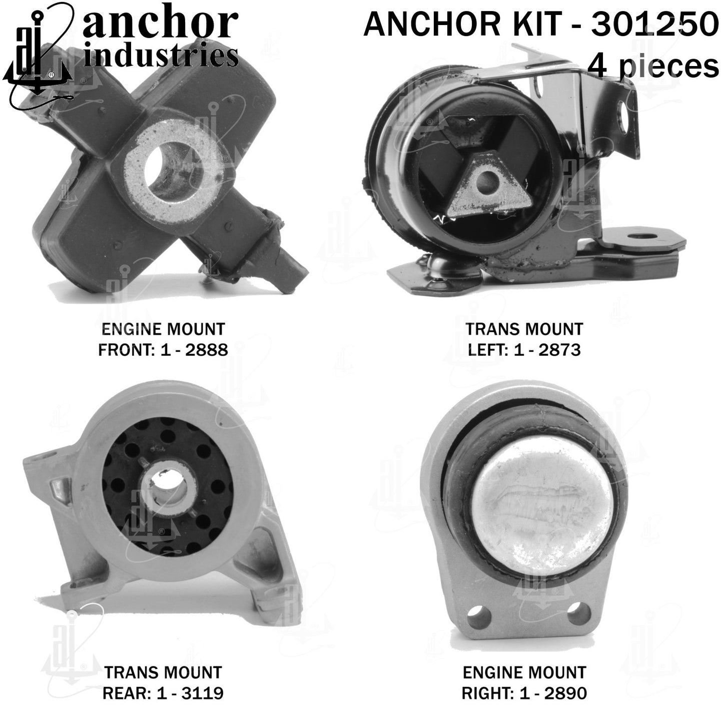 Anchor Mounts Engine Mount Kit 301250 image 5