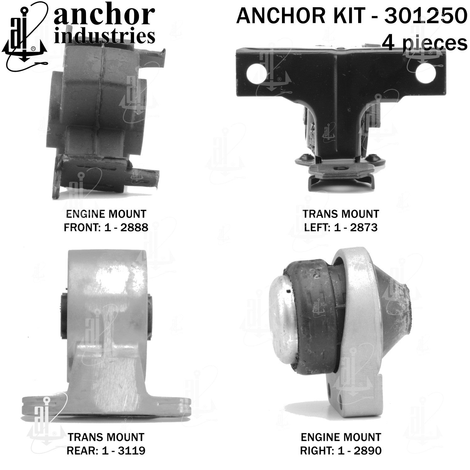 Anchor Mounts Engine Mount Kit 301250 image 4