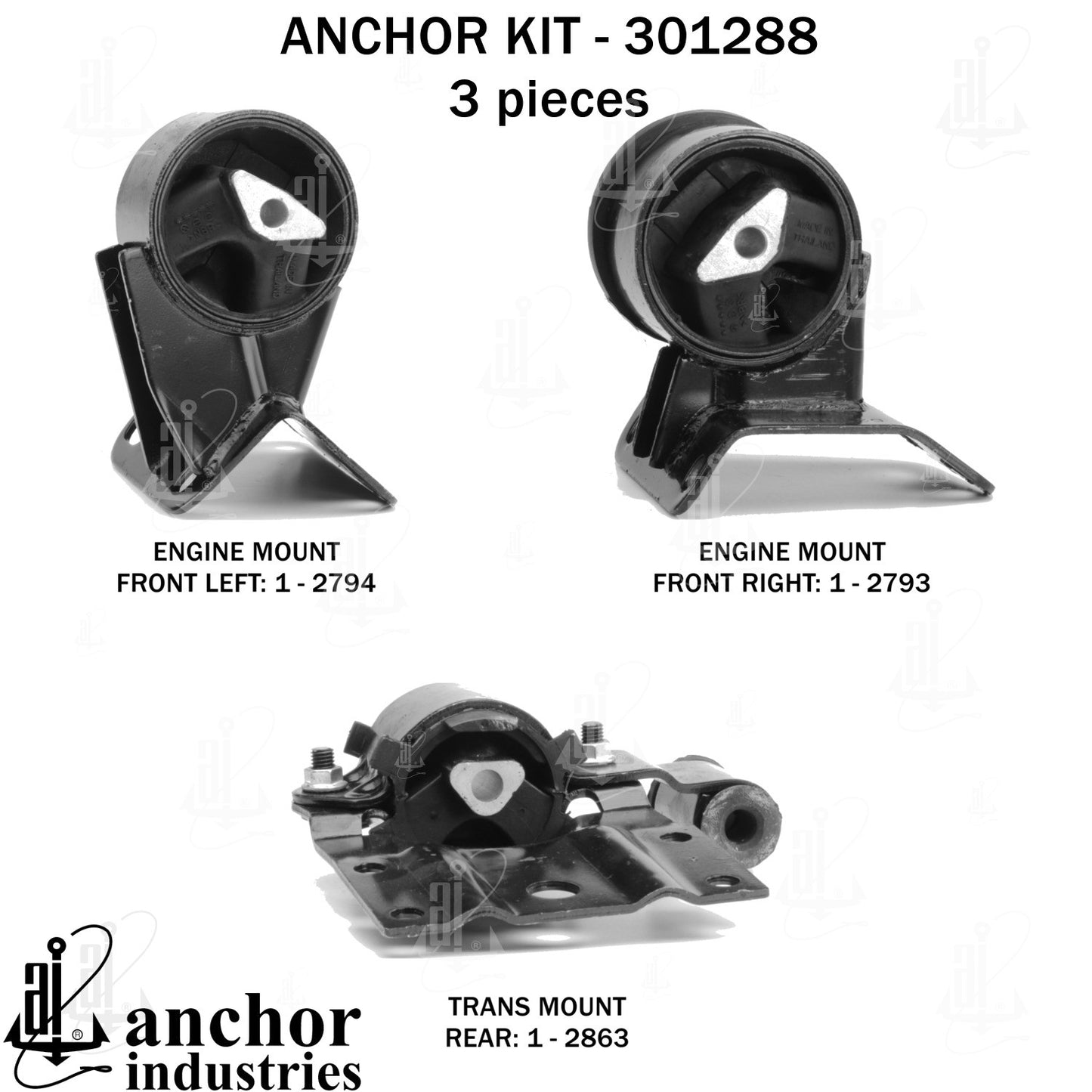 Anchor Mounts Engine Mount Kit 301288 image 4