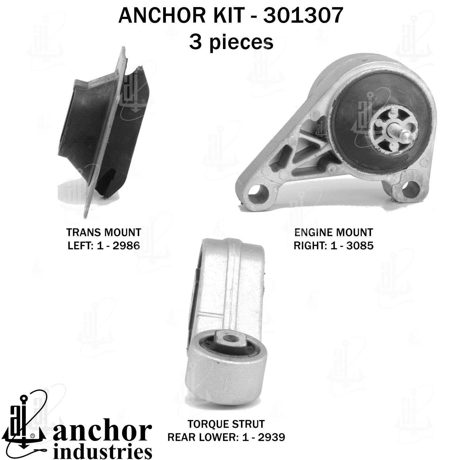 Anchor Mounts Engine Mount Kit 301307 image 4