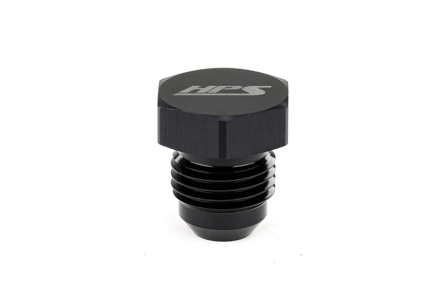 HPS Performance Products AN Fittings Plug, Aluminum, Black