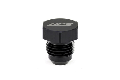 HPS Performance Products AN Fittings Plug, Aluminum, Black