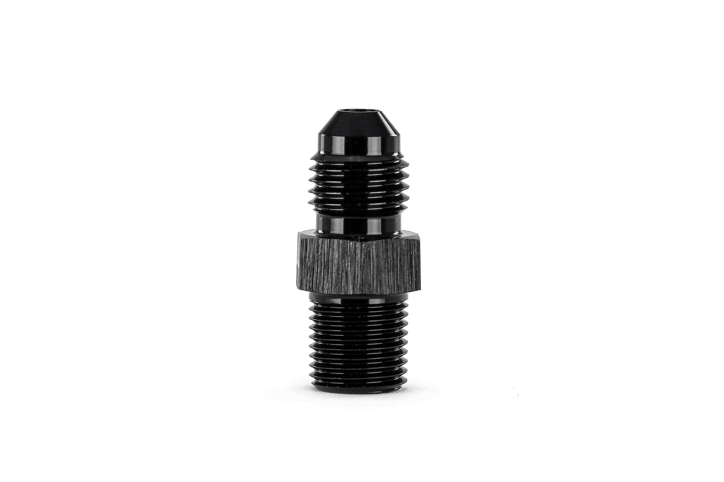 HPS Performance Products AN Flare to NPT / Metric Adapter, Aluminum, Black