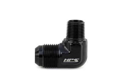 HPS Performance Products AN Flare to NPT / Metric Adapter, Aluminum, Black