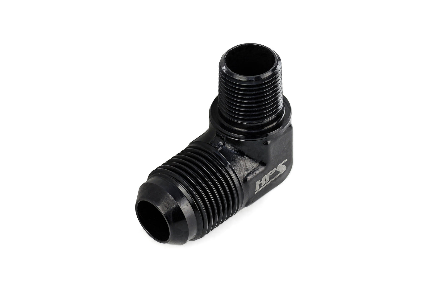 HPS Performance Products AN Flare to NPT / Metric Adapter, Aluminum, Black