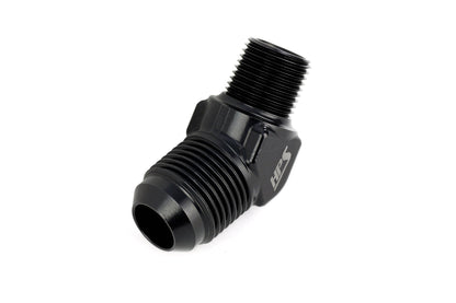 HPS Performance Products AN Flare to NPT / Metric Adapter, Aluminum, Black