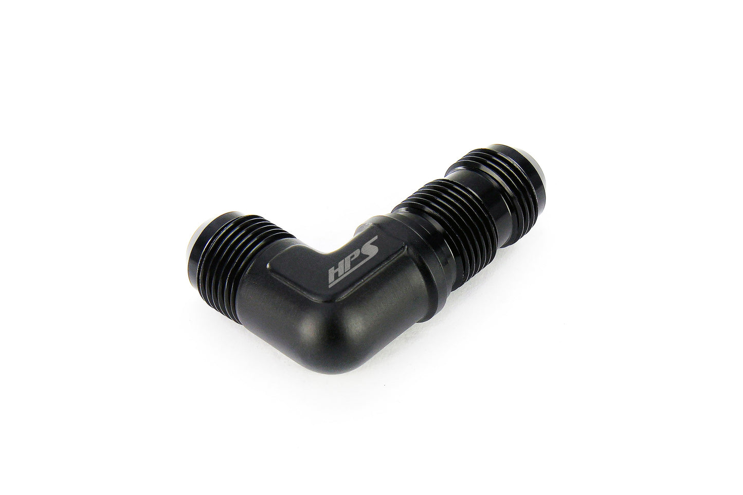 HPS Performance 3-12 AN Male to Male Bulkhead Adapter, Aluminum, Black
