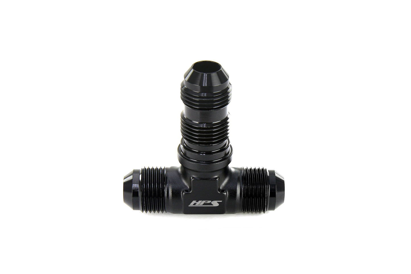 HPS Performance 3-12 AN Male to Male Bulkhead Adapter, Aluminum, Black