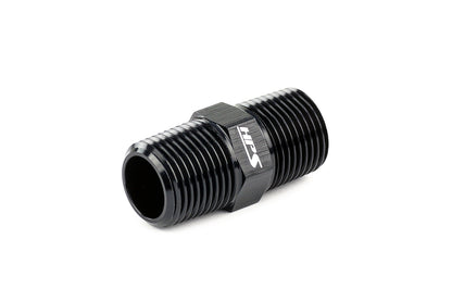 HPS Performance Products Straight NPT Male To NPT Male Union Coupler Adapter, Aluminum, Black