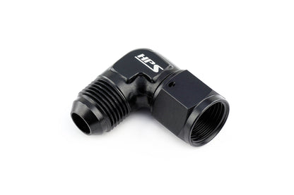HPS Performance Products AN Male to Female Swivel Adapter, Aluminum, Black