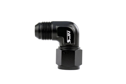 HPS Performance Products AN Male to Female Swivel Adapter, Aluminum, Black