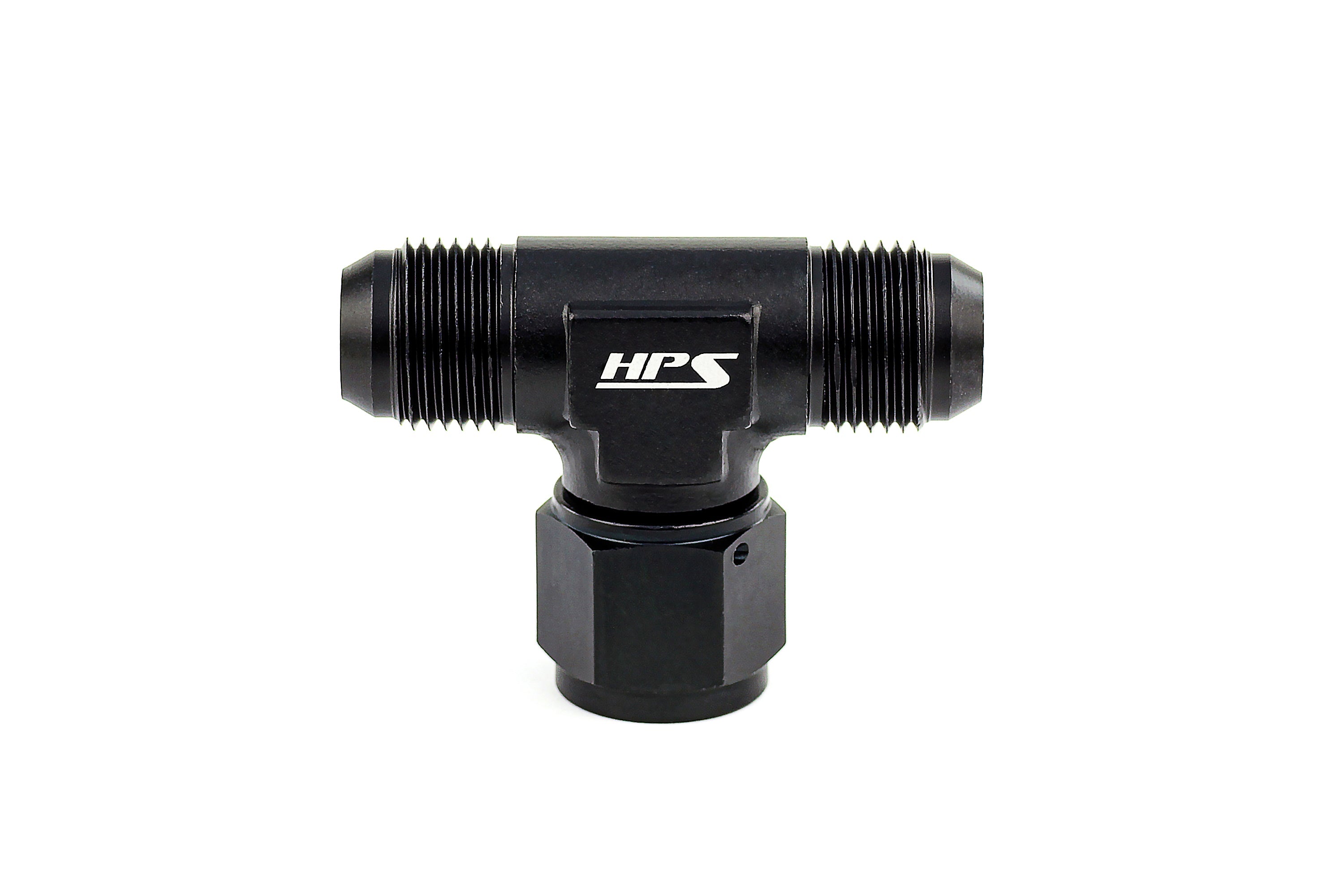 HPS Performance 4-12 AN Aluminum Tee Adapter with Female on Run/ Side