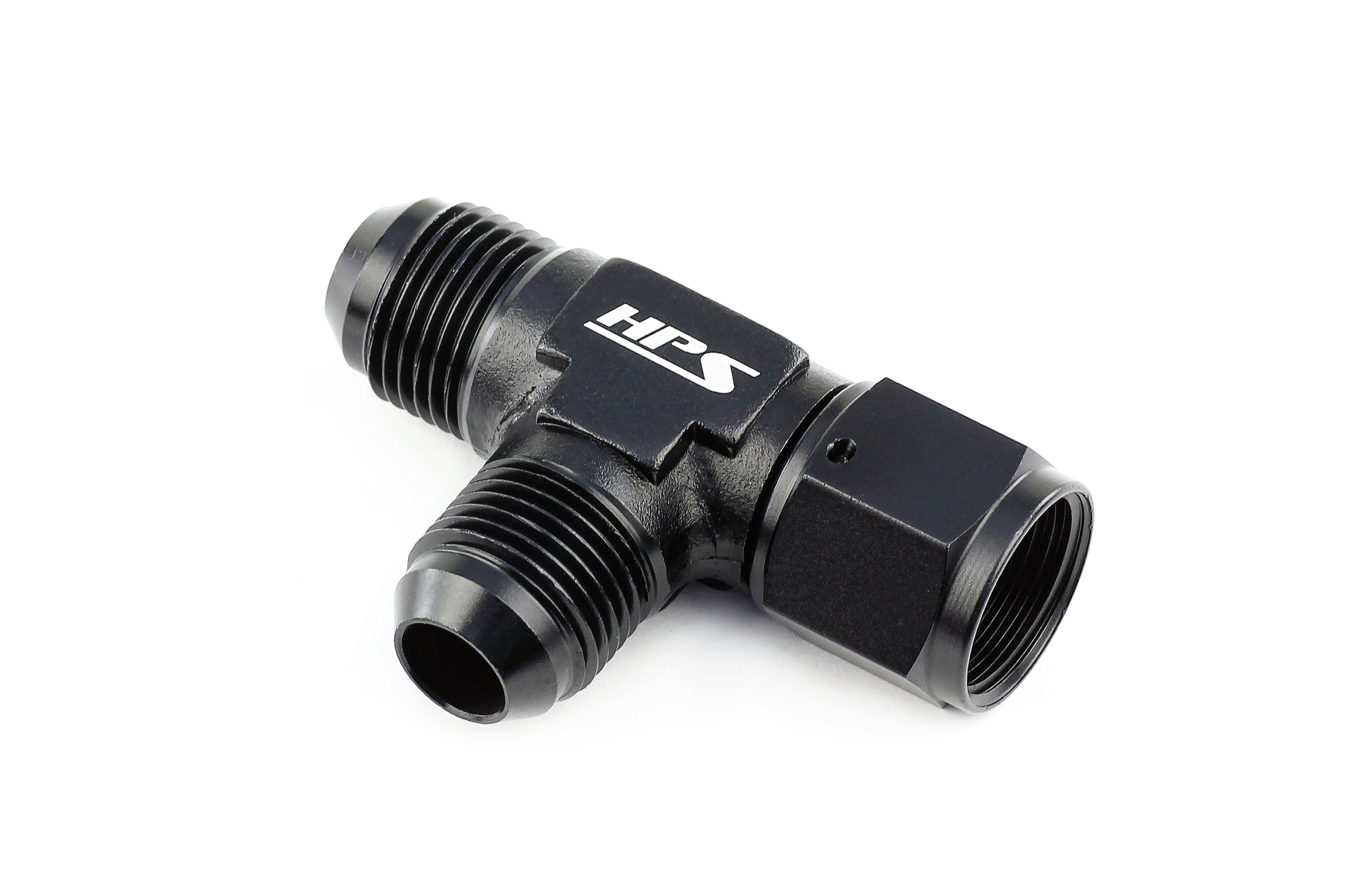 HPS Performance 4-12 AN Aluminum Tee Adapter with Female on Run/ Side