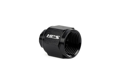 HPS Performance Products AN Flare Female Cap, Aluminum, Black