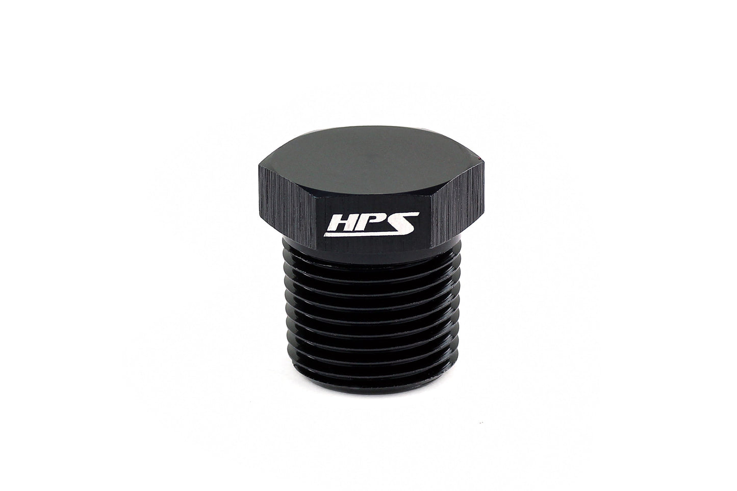 HPS Performance Products AN Fittings NPT Plug, Aluminum, Black