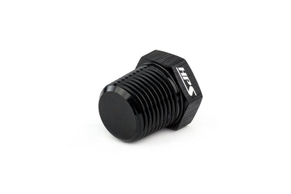 HPS Performance Products AN Fittings NPT Plug, Aluminum, Black