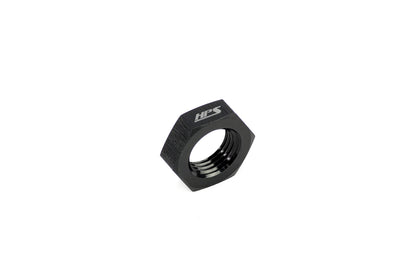 HPS Performance Products AN Female Bulkhead Fitting Jam Nut, Aluminum, Black