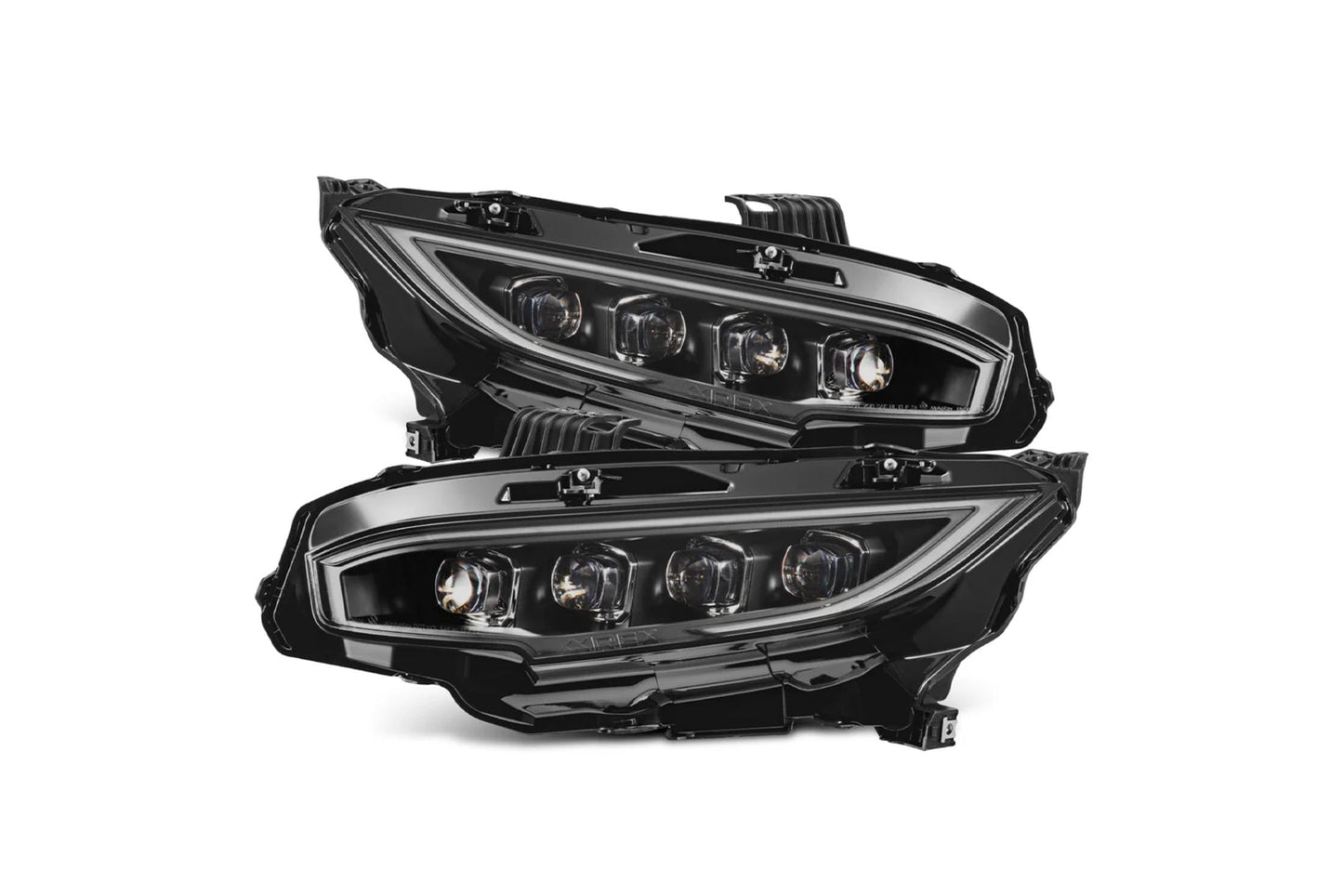 ALPHAREX NOVA-Series LED Projector Headlights Black - Honda Civic (2016-2021)