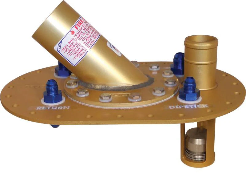 ATL FUEL CELLS 2-1/4 O.D. Fill w/ Paddl e Valve & TF 193A Plate Air and Fuel Fuel Cells, Tanks and Components main image