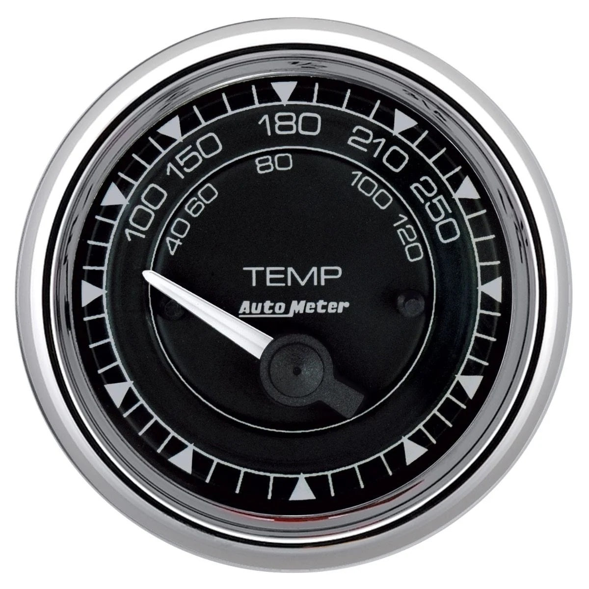 AutoMeter Chrono 2-1/16in 250 Degree Temperature Electric Gauge - Chrome 9737