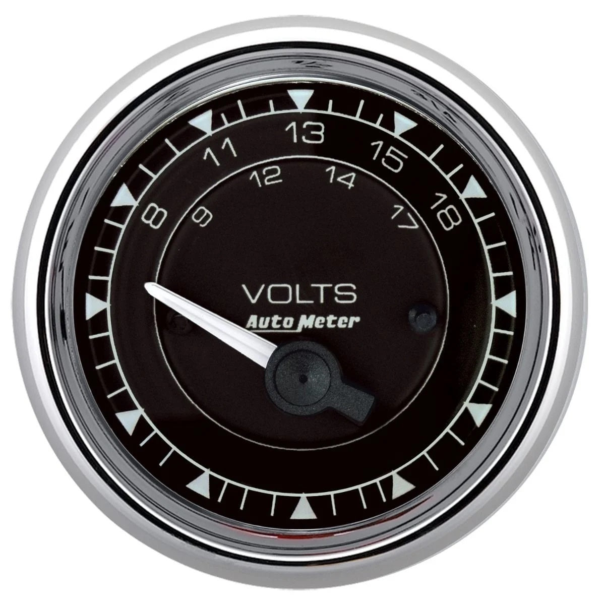 AutoMeter Chrono 2-1/16in 18V Electric Voltmeter Gauge - Chrome 9792