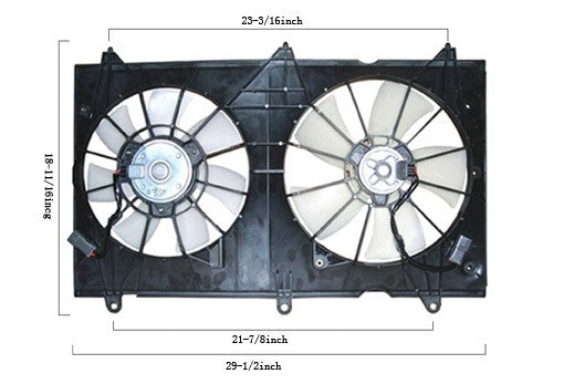 APDI Dual Radiator and Condenser Fan Assembly 6019116