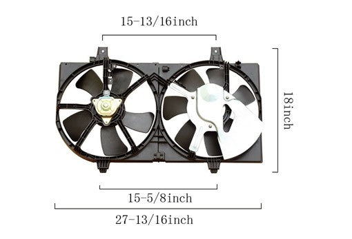 APDI Dual Radiator and Condenser Fan Assembly 6029127