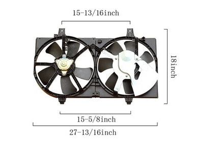 APDI Dual Radiator and Condenser Fan Assembly 6029127