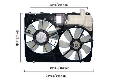 APDI Dual Radiator and Condenser Fan Assembly 6034141