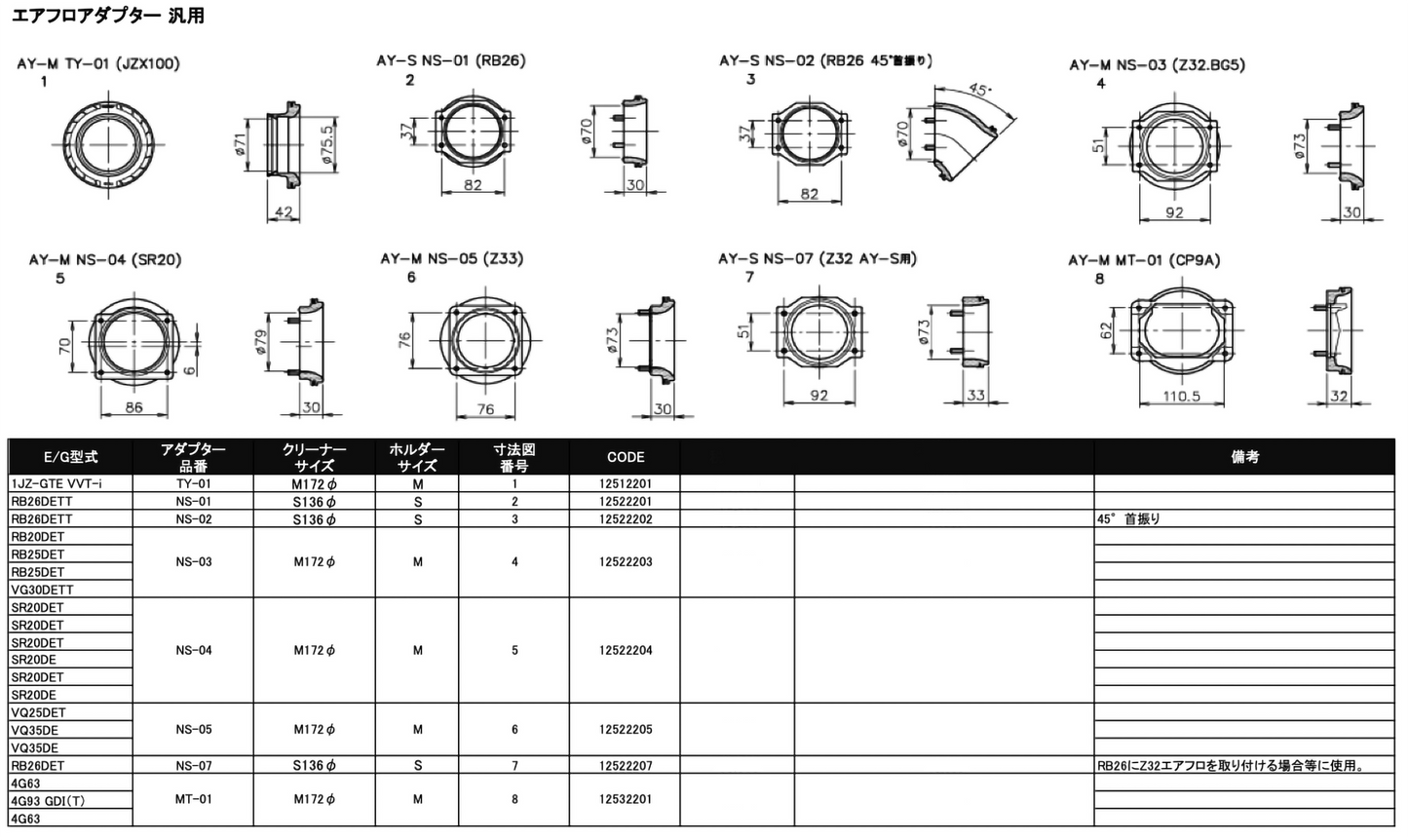 CATALOG AIRINX ADAPTOR NS-05 - (12522205)